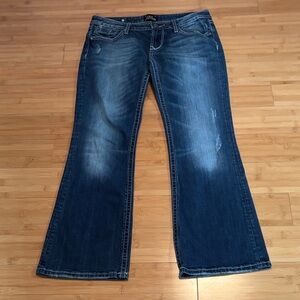 Derick for Express Dark Blue Flare Jeans